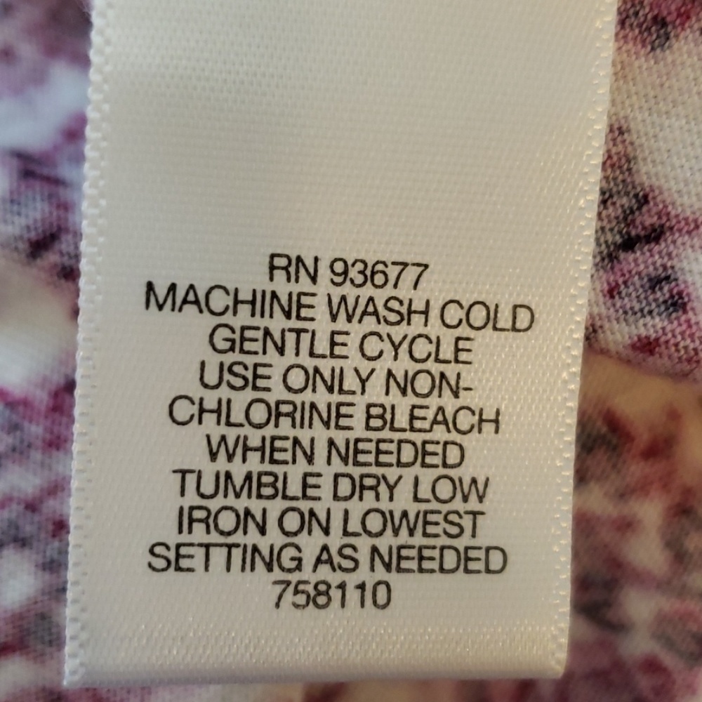 Liz Claiborne Purple & White Cotton Top - Picture 8 of 8